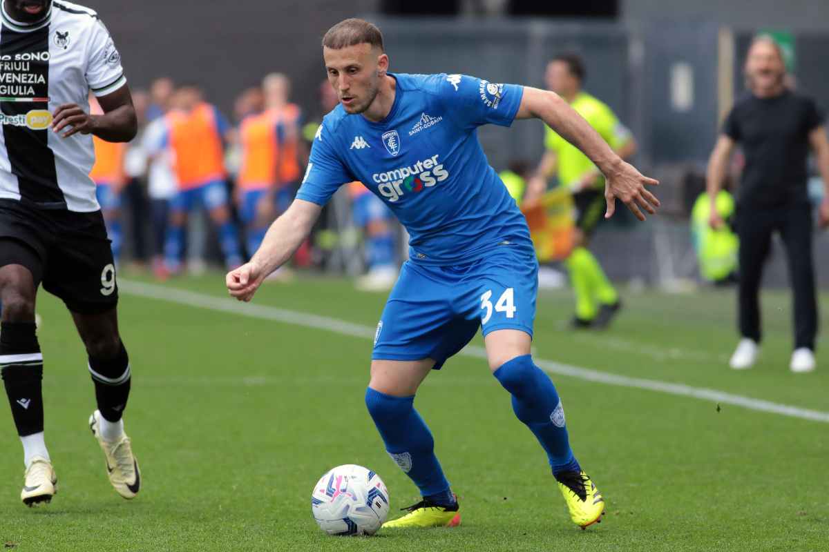 Ismajli in campo con l'Empoli