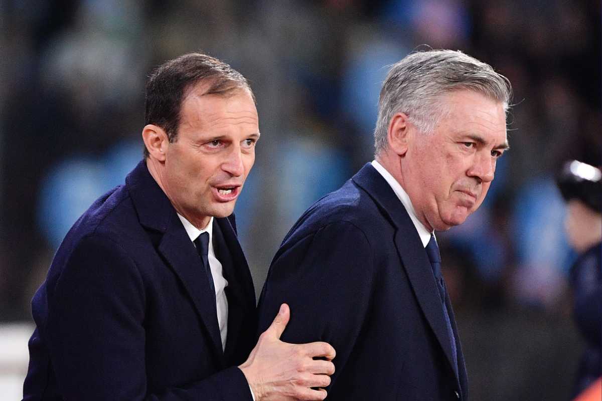 Allegri e Ancelotti a bordo campo