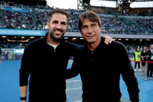 Fabregas e Conte in panchina